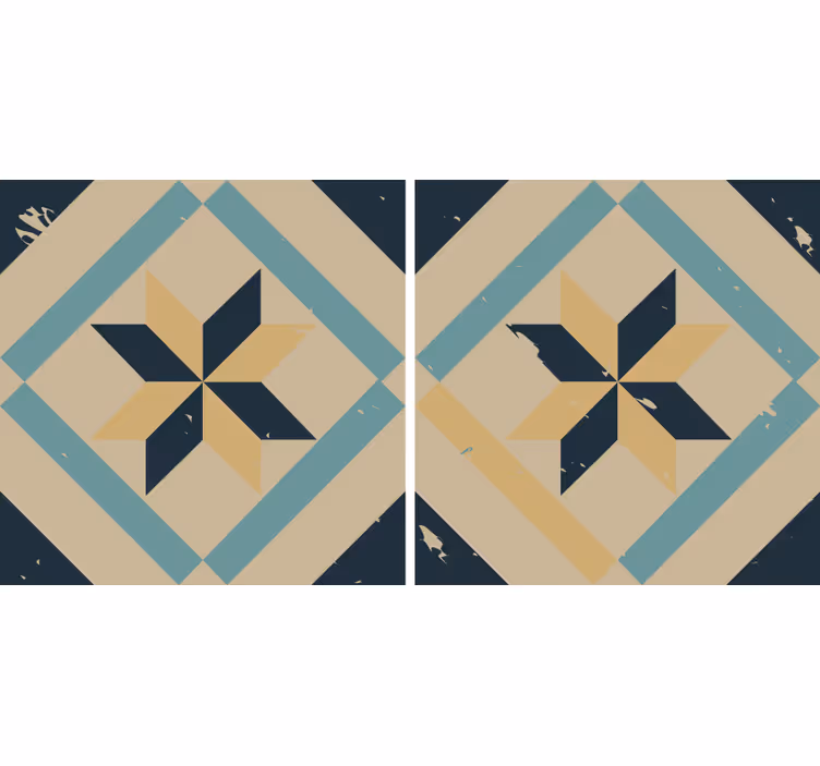 Store enrouleur cuisine design élégant carreaux ciment - TenStickers