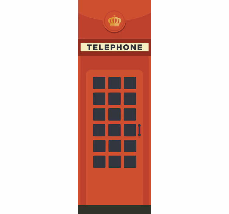 Store enrouleur cuisine boîte téléphonique rouge uk - TenStickers