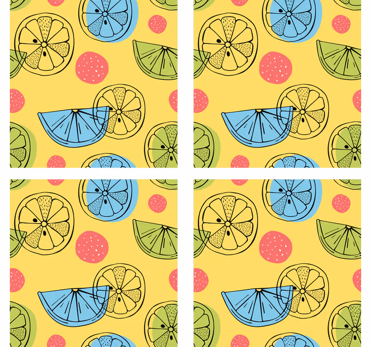 Store enrouleur cuisine carreaux fruits citrus - TenStickers