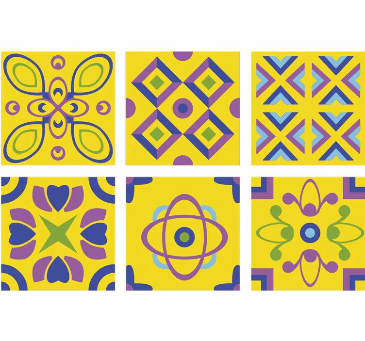 Store enrouleur cuisine motifs psychédéliques symétriques - TenStickers