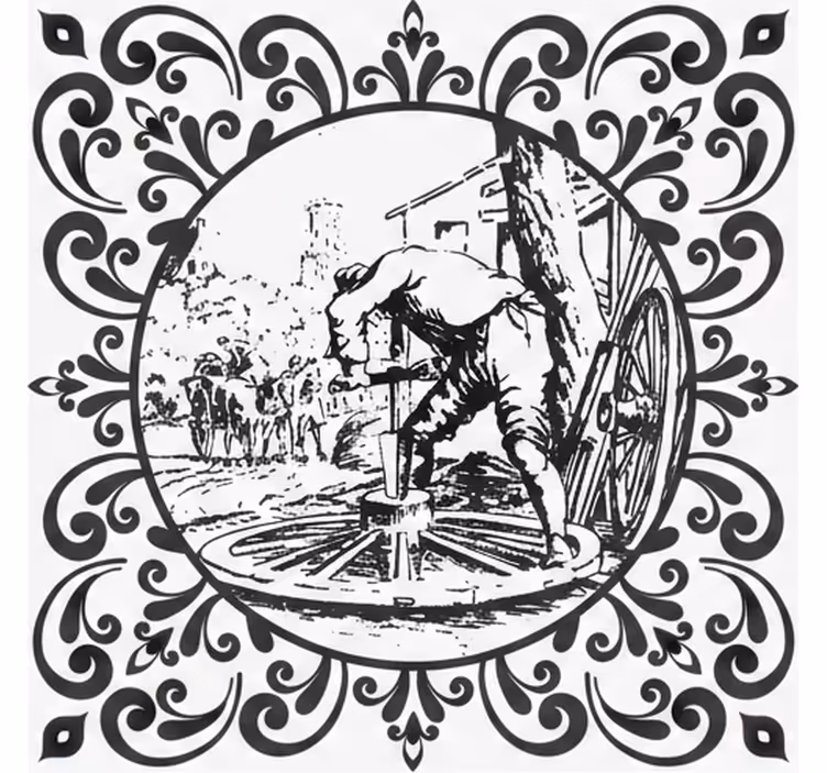 Store enrouleur cuisine homme et roue - TenStickers