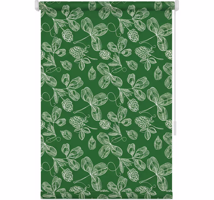 Store enrouleur cuisine motif branche de magnolia vert - TenStickers