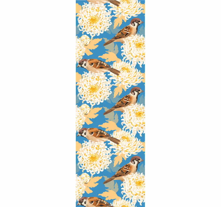 Store enrouleur cuisine motif oiseaux et feuilles - TenStickers