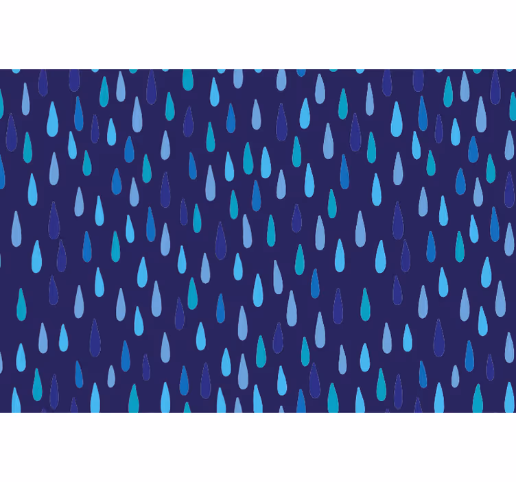 Store enrouleur bleu gouttes de pluie irrégulières - TenStickers