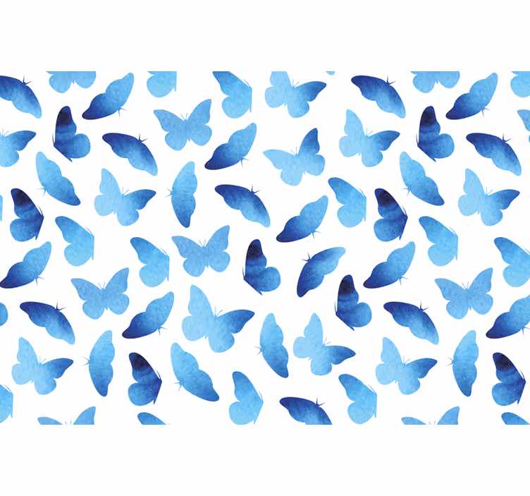 Store enrouleur bleu papillons peints - TenStickers