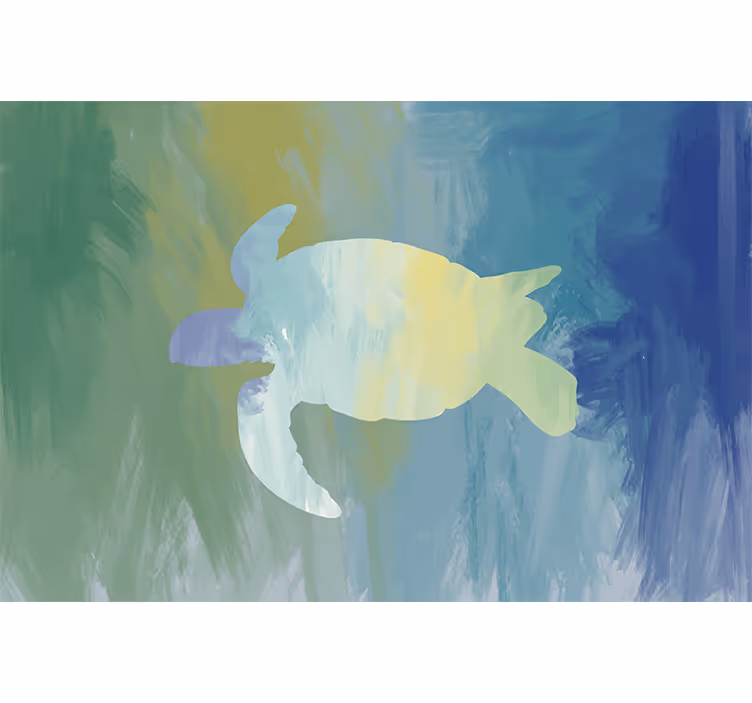 Store enrouleur vert pack de tortues colorées - TenStickers