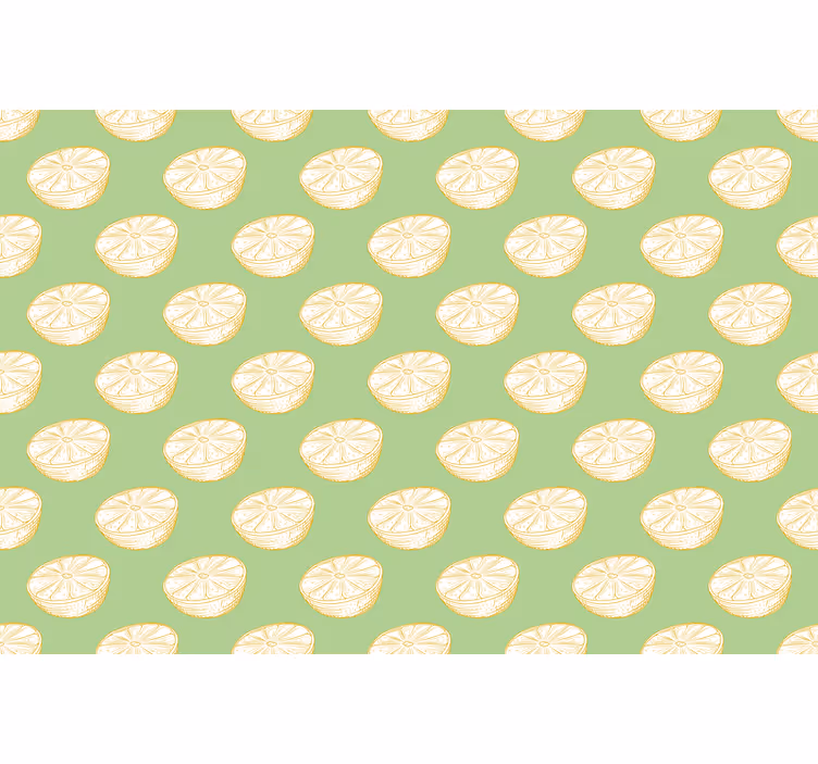 Store enrouleur vert motif citron dessiné à la main - TenStickers