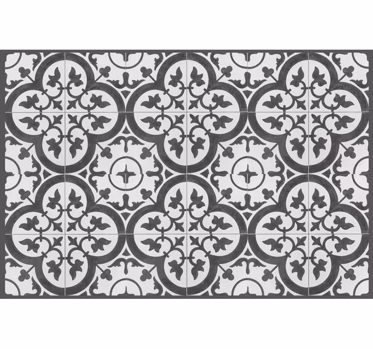 Store enrouleur gris motifs carreaux de ciment - TenStickers