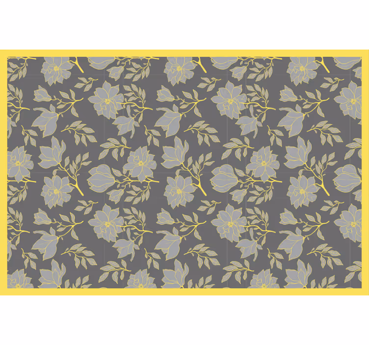 Store enrouleur gris fleurs pantone - TenStickers