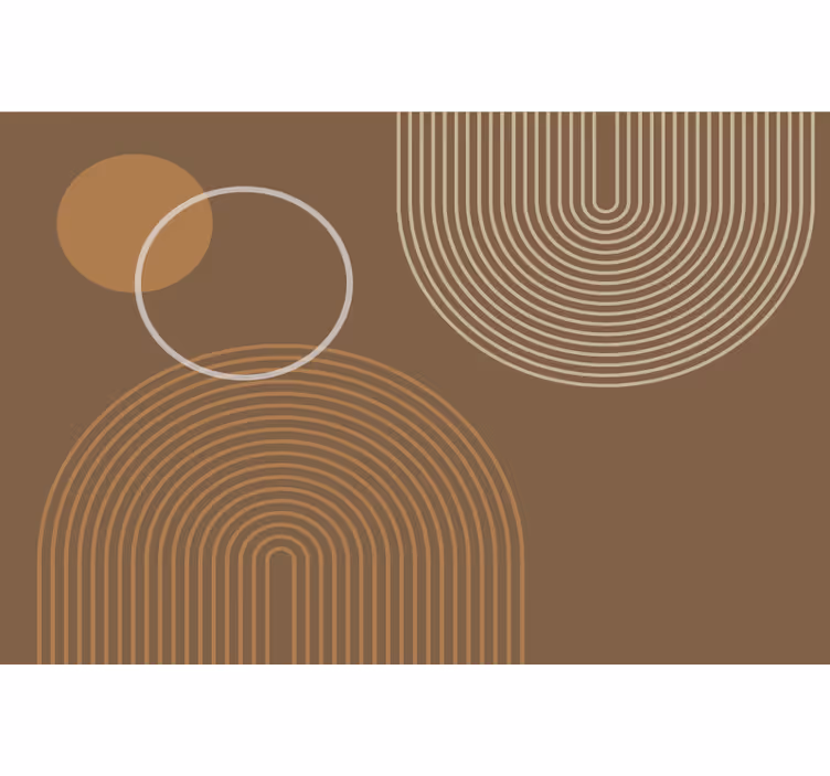 Store enrouleur beige arches géométriques chaudes - TenStickers