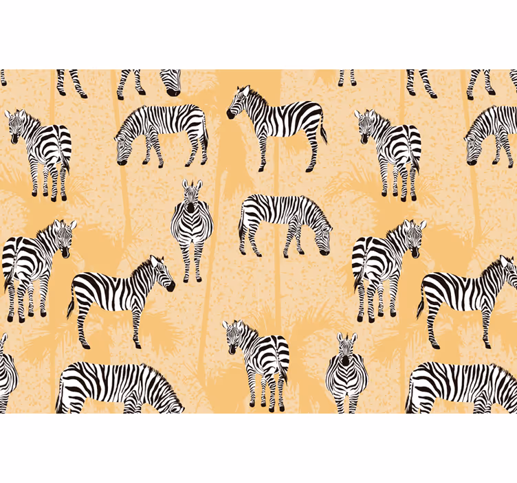 Store enrouleur beige zèbre et palmiers - TenStickers