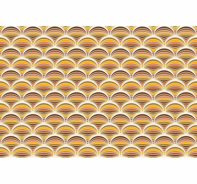 Store enrouleur beige motif années 70 - TenStickers
