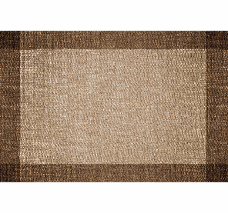 Store enrouleur beige avec nappe brune bordée - TenStickers