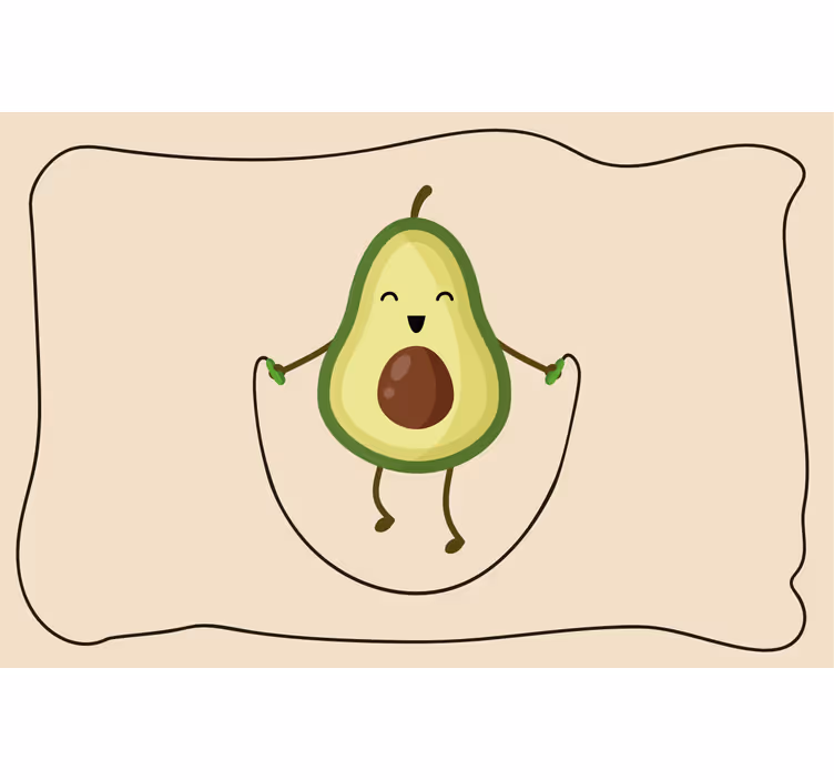 Store enrouleur beige avocat drôle à la corde à sauter - TenStickers