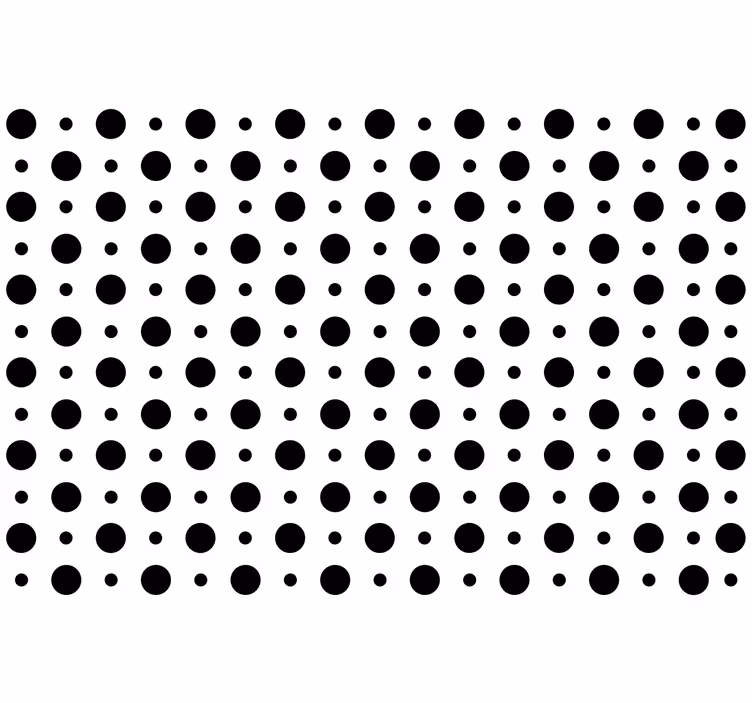 Store enrouleur noir motif pois simples - TenStickers