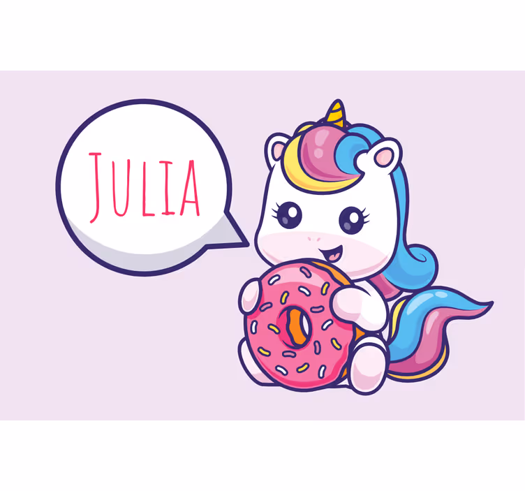 Store enrouleur violet licorne avec donut - TenStickers