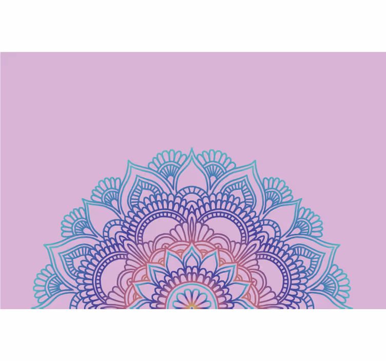 Store enrouleur violet demi-mandala - TenStickers