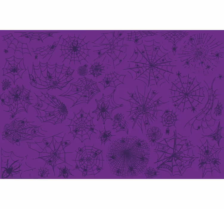 Store enrouleur violet avec nappe araignée et toile - TenStickers