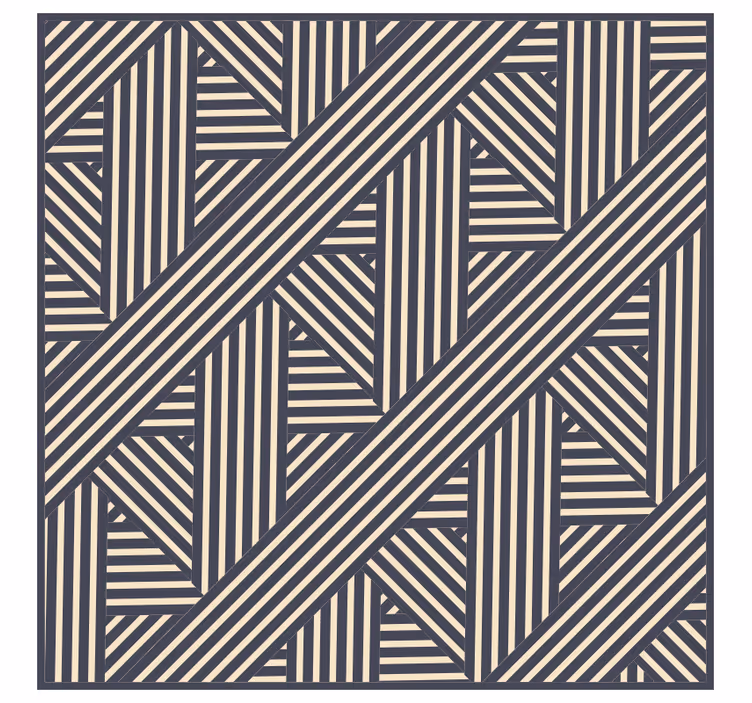 Store enrouleur bureaux tapis vinyle rayé beige bleu - TenStickers