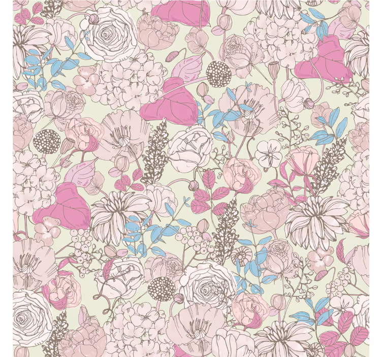 Store enrouleur salon style floral grandmillénaire - TenStickers