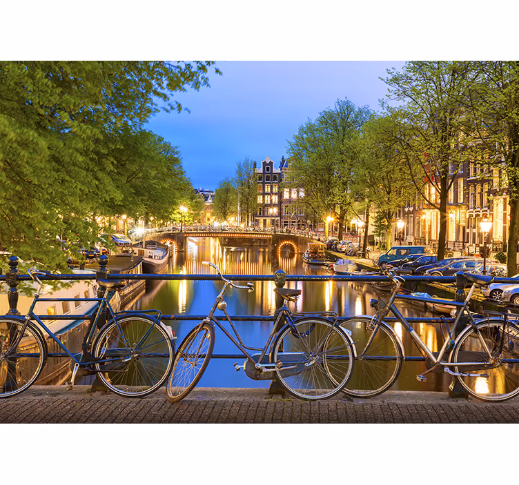 Store enrouleur chambre paysage d'amsterdam - TenStickers