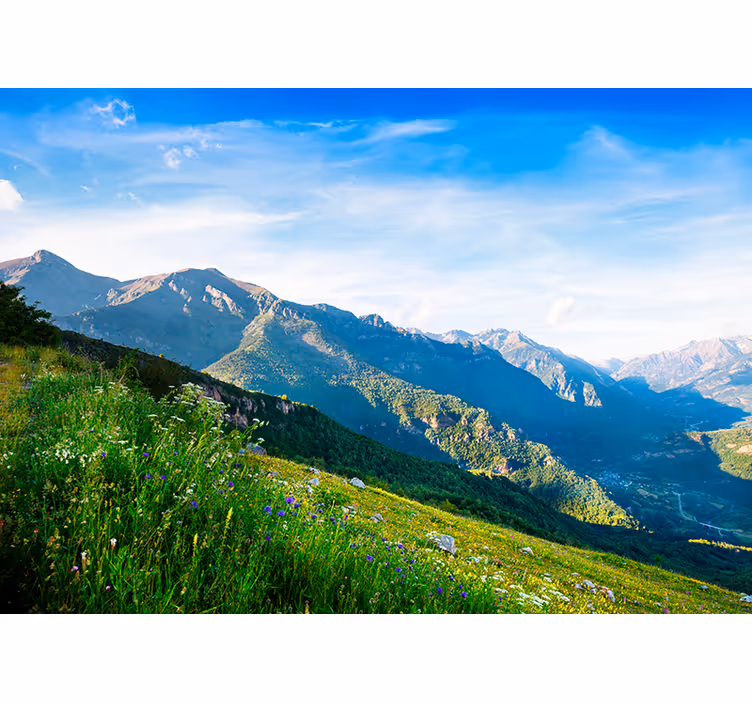 Store enrouleur chambre paysage montagneux - TenStickers