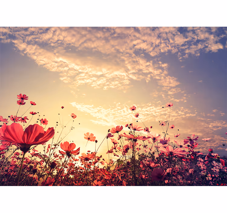 Store enrouleur chambre paysage floral naturel - TenStickers