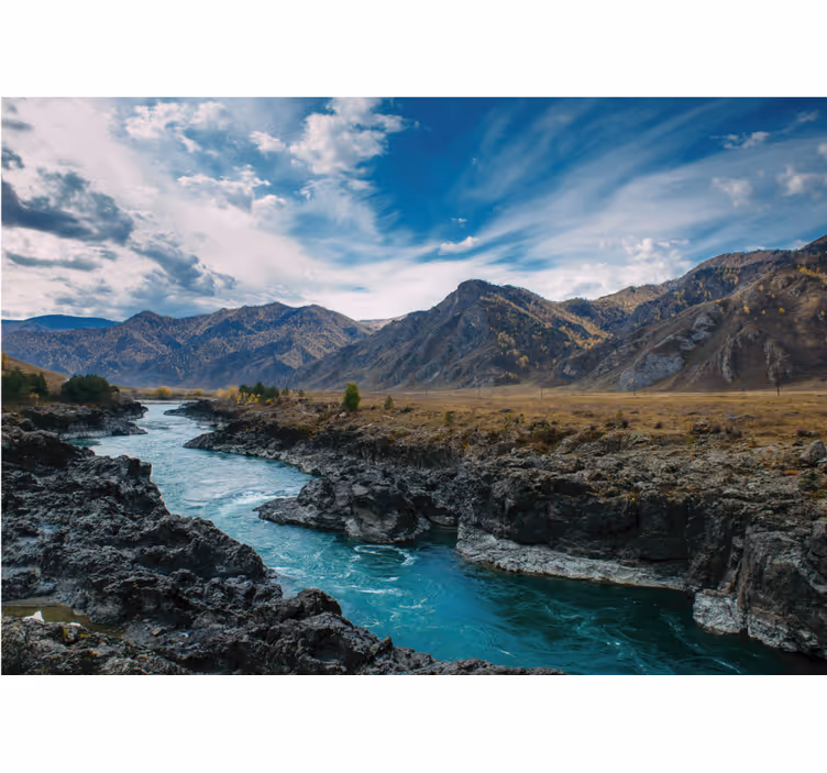 Store enrouleur chambre rivière dans les andes - TenStickers