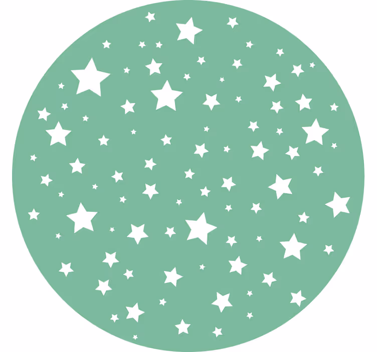Store enrouleur pour chambre enfant Étoiles vertes rondes - TenStickers