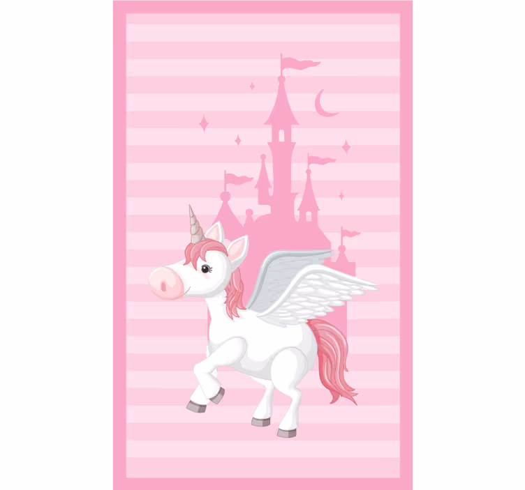 Store enrouleur pour chambre enfant licorne et château - TenStickers