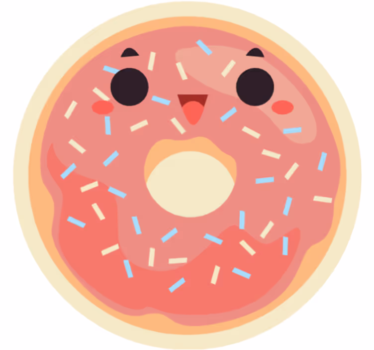 Store enrouleur pour chambre enfant donuts animés - TenStickers
