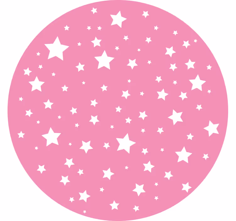 Store enrouleur pour chambre enfant Étoiles roses rondes - TenStickers