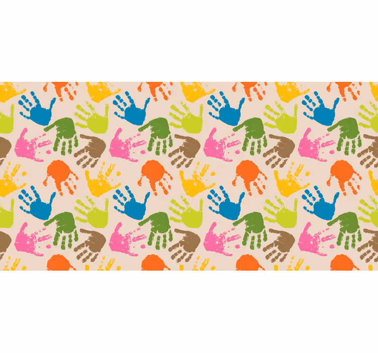 Store enrouleur pour chambre enfant mains aquarelle beige - TenStickers