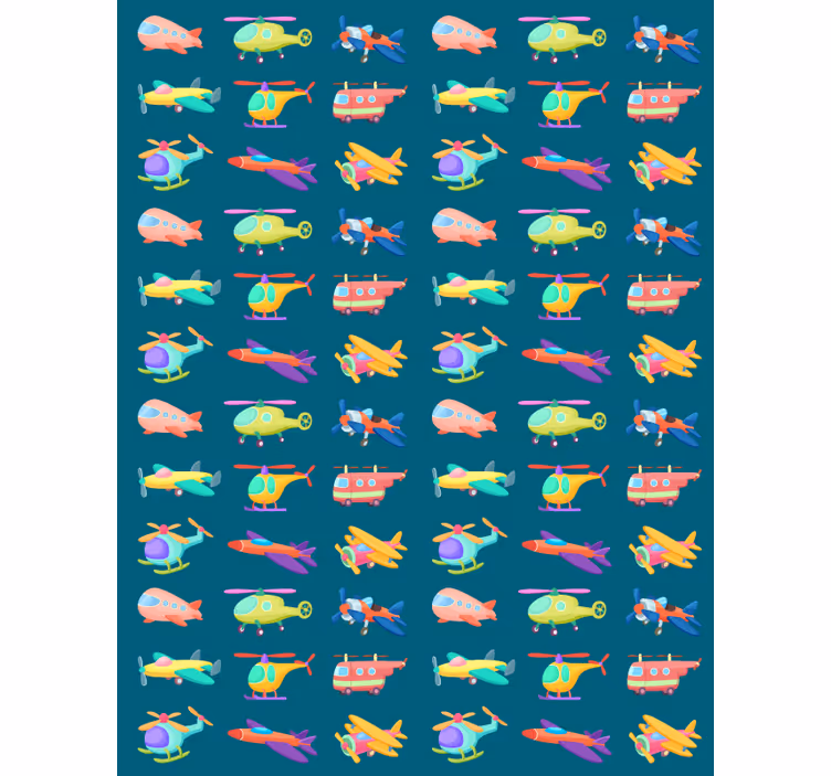 Store enrouleur pour chambre enfant avions colorés - TenStickers