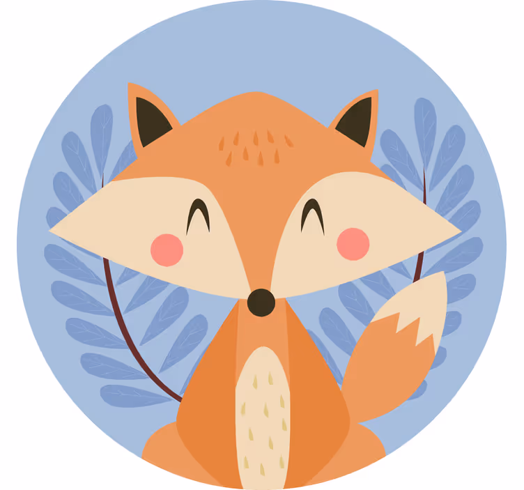 Store enrouleur pour chambre enfant renard pastel - TenStickers