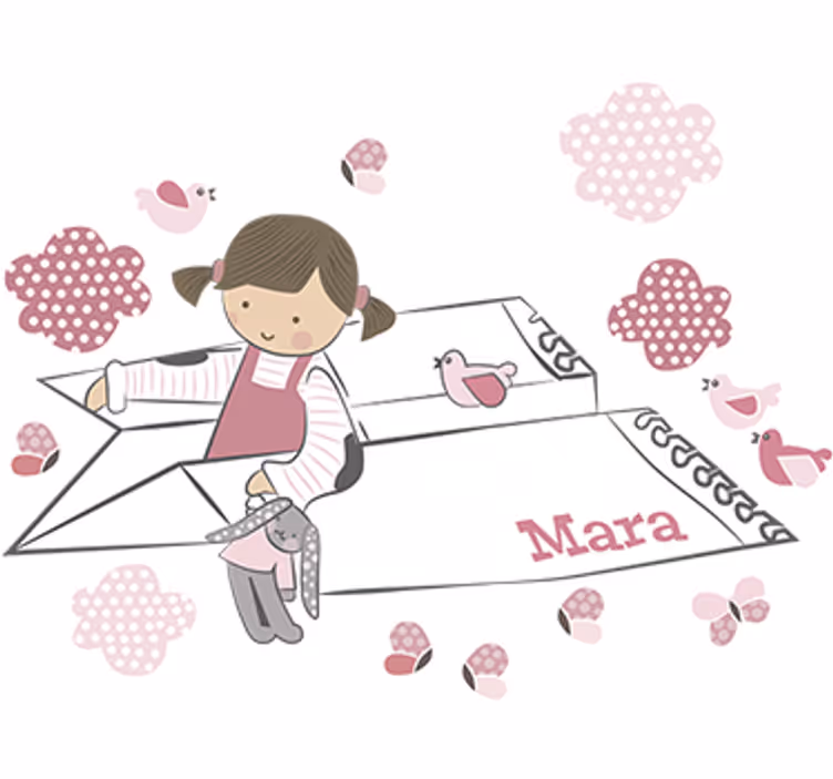 Store enrouleur pour chambre enfant avion en papier - TenStickers
