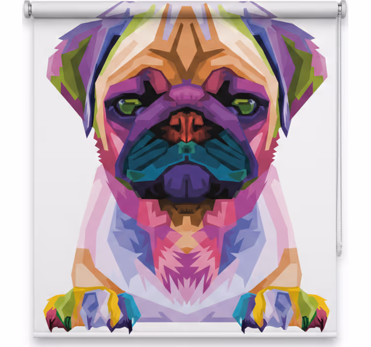 Store enrouleur pour chambre enfant animaux géométriques - TenStickers