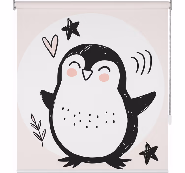 Store enrouleur pour chambre enfant pingouin mignon dessiné - TenStickers