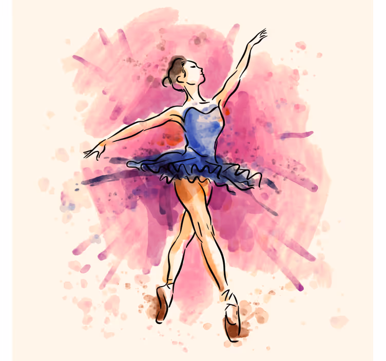 Store enrouleur pour chambre enfant ballerines lilas - TenStickers