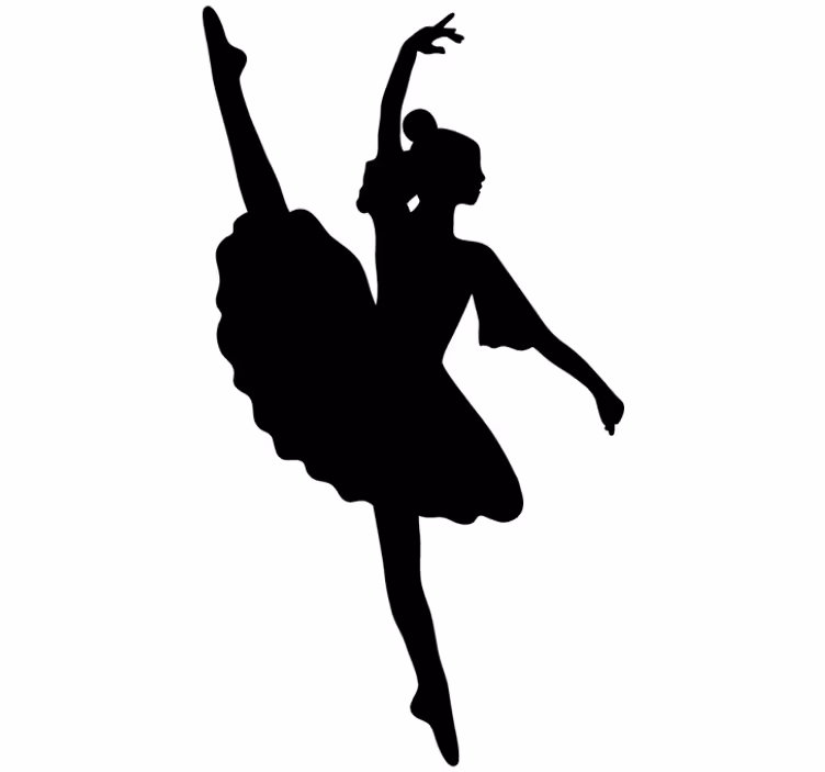 Store enrouleur pour chambre ado silhouette ballerine - TenStickers