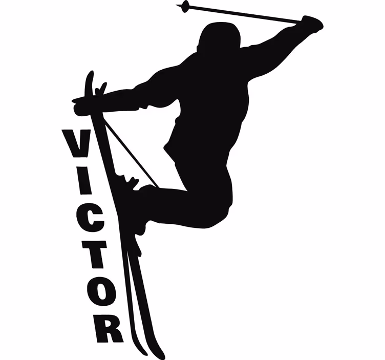 Store enrouleur pour chambre ado skieur personnalisable - TenStickers