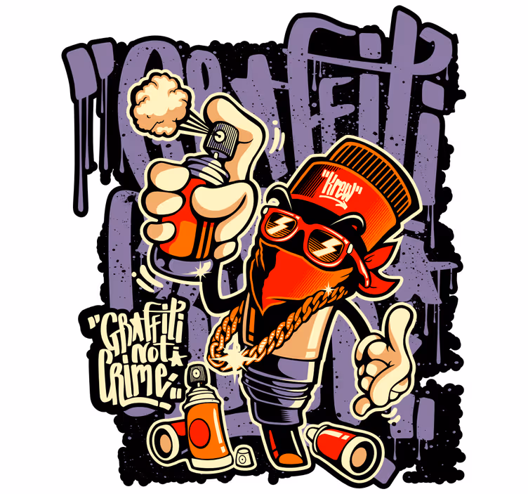 Store enrouleur pour chambre ado graffiti urbain - TenStickers