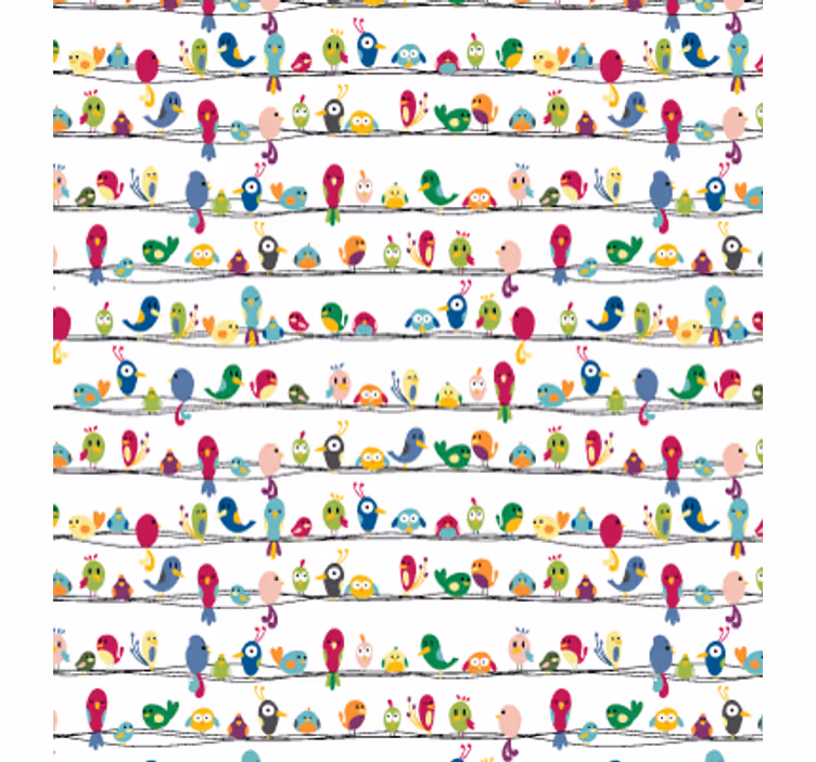 Store enrouleur pour chambre ado motif oiseaux - TenStickers
