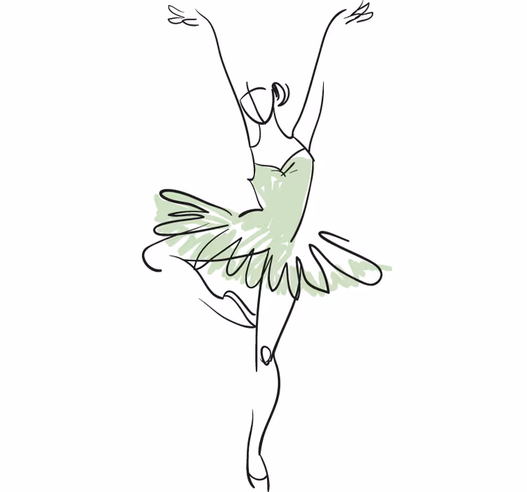 Store enrouleur pour chambre ado ballerine décorative - TenStickers