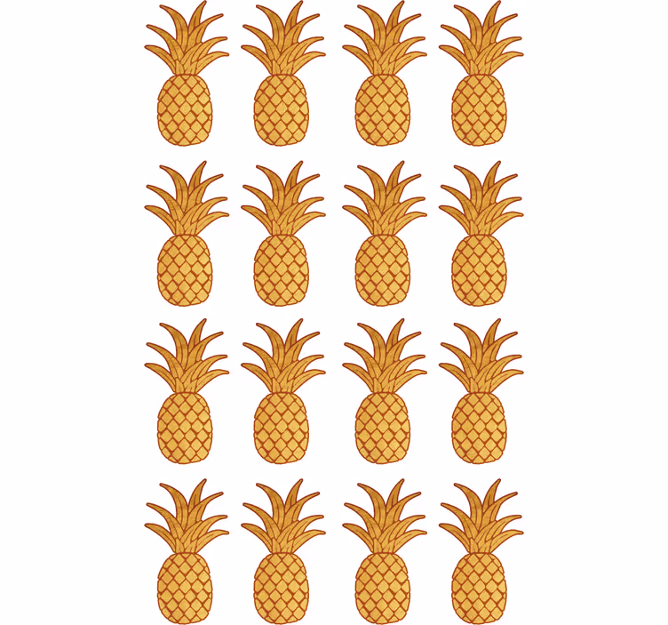 Store enrouleur pour chambre ado motif ananas doré - TenStickers