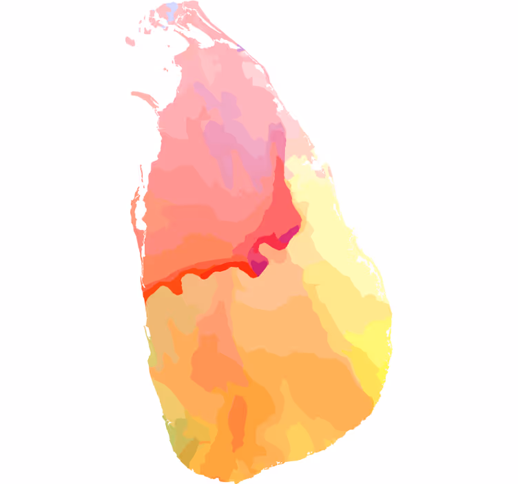 Store enrouleur pour chambre ado carte aquarelle sri lanka - TenStickers