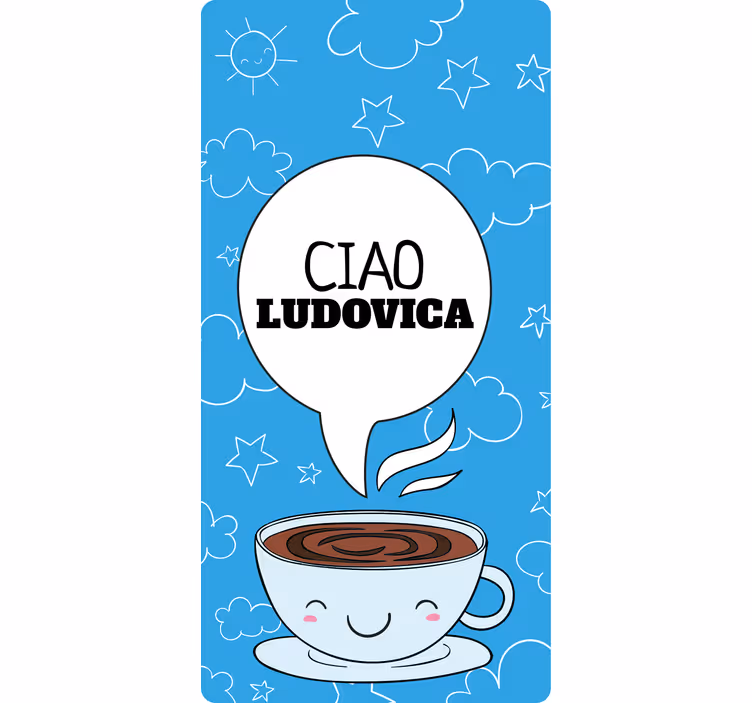 Store enrouleur pour chambre ado tasse à café personnalisée - TenStickers