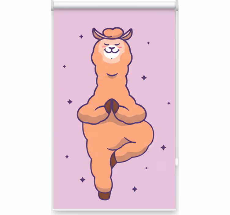 Store enrouleur pour chambre ado llama fitness - TenStickers