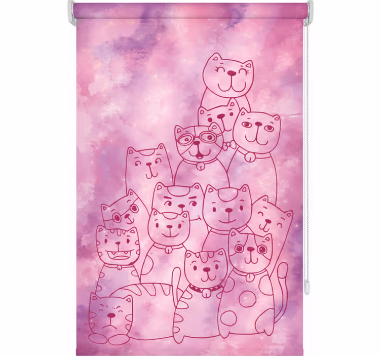 Store enrouleur pour chambre ado chat galactique - TenStickers