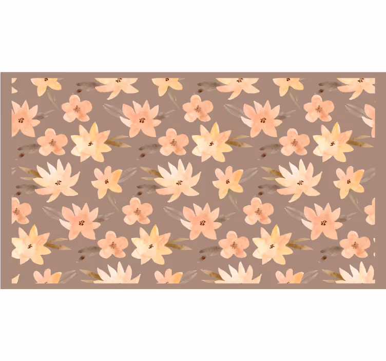 Store enrouleur beige fleurs aquarella couleurs pastel - TenStickers